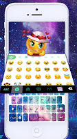 screenshot of White 3D Galaxy Keyboard Theme