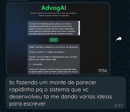 Android application AdvogAI screenshort