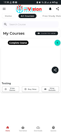 Android application PS Foundation screenshort
