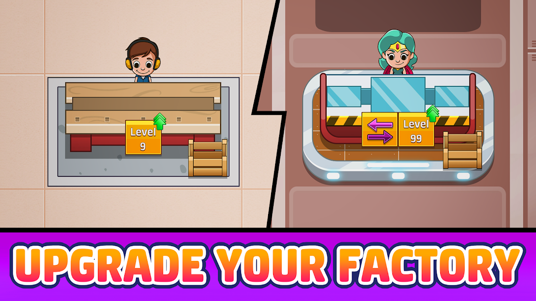 Idle Factory Tycoon: Business! 2.16.0 APK + Мод (Unlimited money) за Android