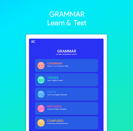 Screenshot of English Grammar: Learn & Test
