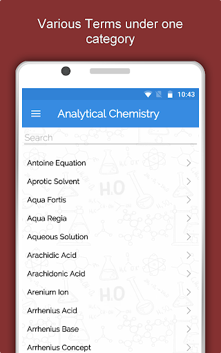 Screenshot of Chemistry Dictionary Offline