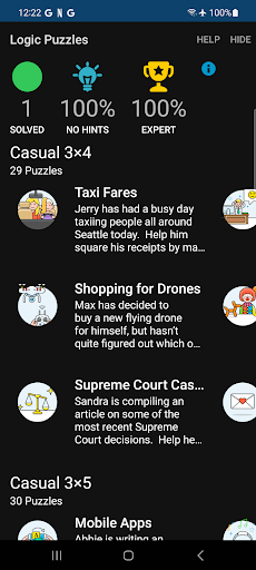 Logic Grid Puzzles screenshot