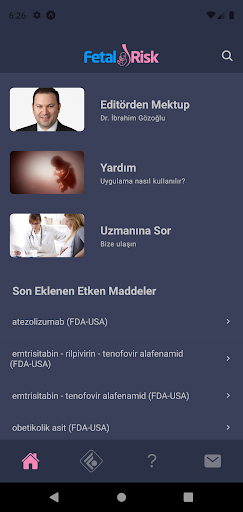 Android application Fetal Risk screenshort