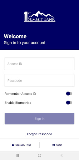 Android application First State Bank Ryan Mobile screenshort