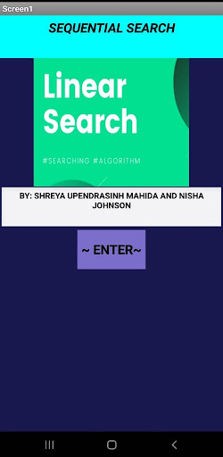 Android application Sequential Search screenshort