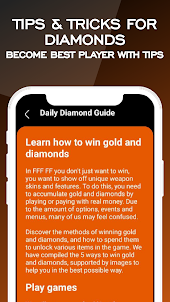 Get Daily Diamonds & FFF Guide