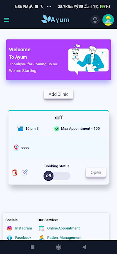 Android application Ayum Doctor screenshort