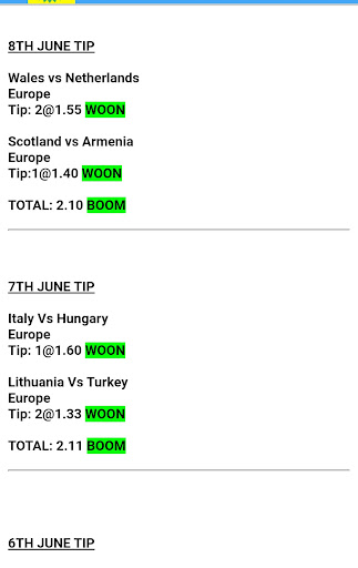Fixed 2 odd Daily Tip.