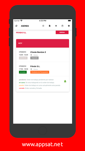 Android application AppSat screenshort