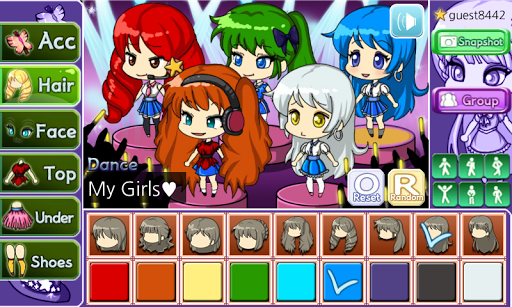 Android application Idol Pretty Girl : dress up screenshort