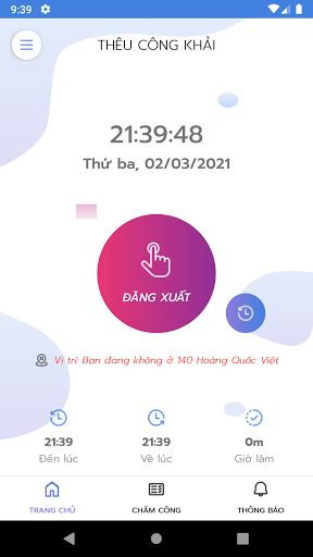 Chấm công Áo lễ Công Khải Screen 2