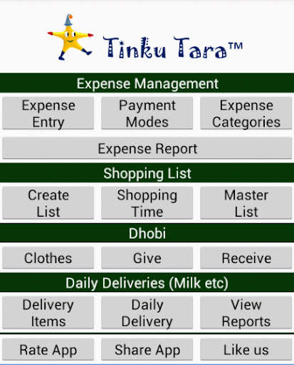 Android application Tinkutara: Expense Tracker screenshort