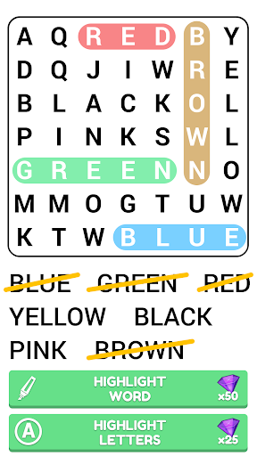 Word Search Puzzle Game Screen 2