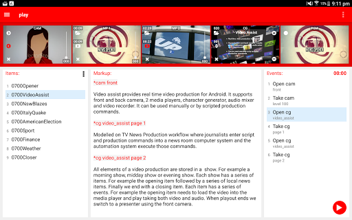 Android application Video Assist screenshort