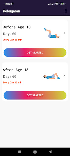 Android application KEBUGARAN screenshort