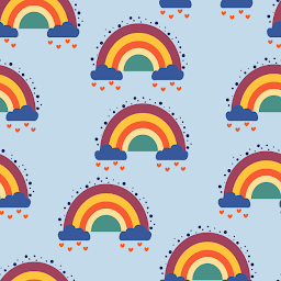 Rainbow Pattern Wallpaper