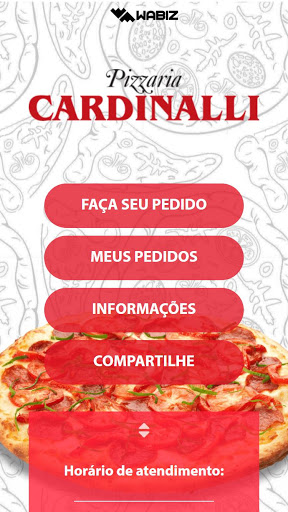 Android application Pizzaria Cardinalli screenshort