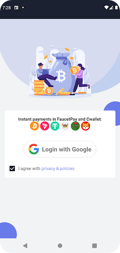 Android application Crypto Faucet Zone screenshort