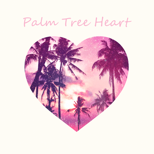 Beach Theme-Palm Tree Heart-  Icon