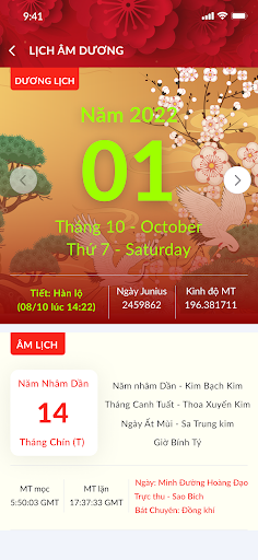 Android application Phong thủy Bắc Đẩu screenshort