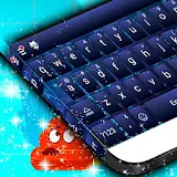 Blue Keyboard with Emojis icon