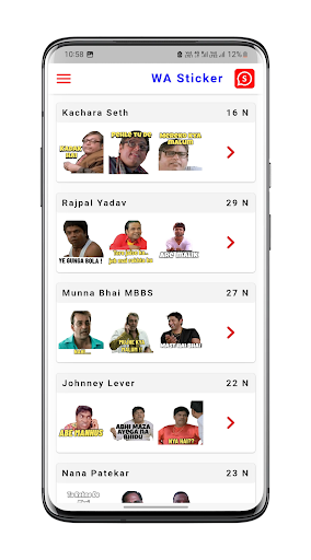 Android application WA Sticker screenshort