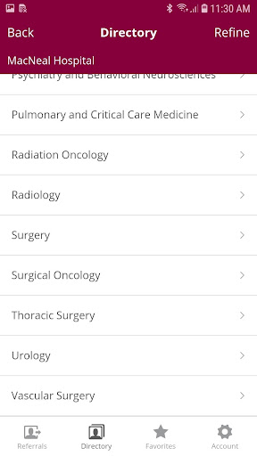 Android application Loyola Medicine Referral App screenshort