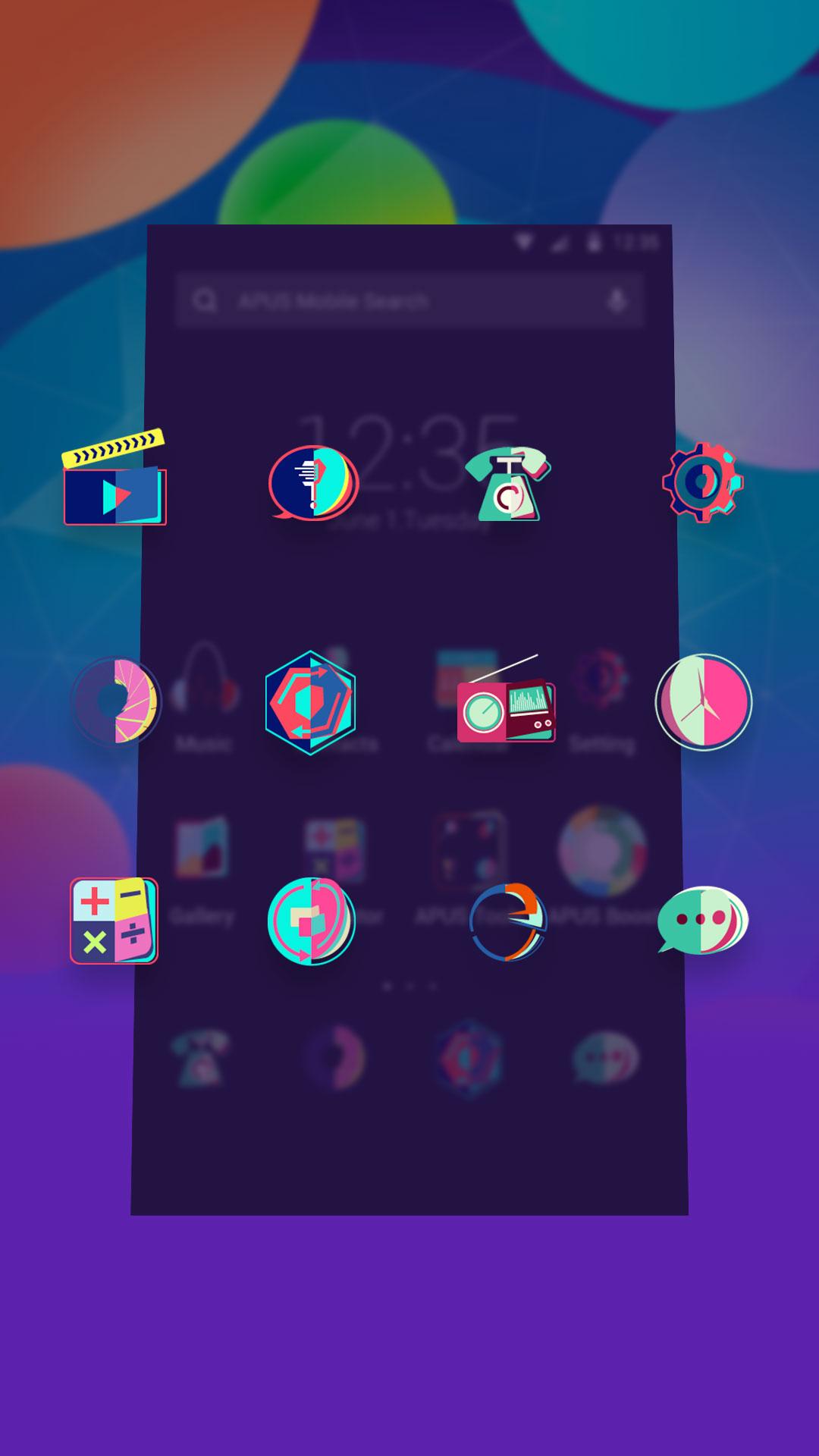 Android application Split-APUS Launcher theme screenshort