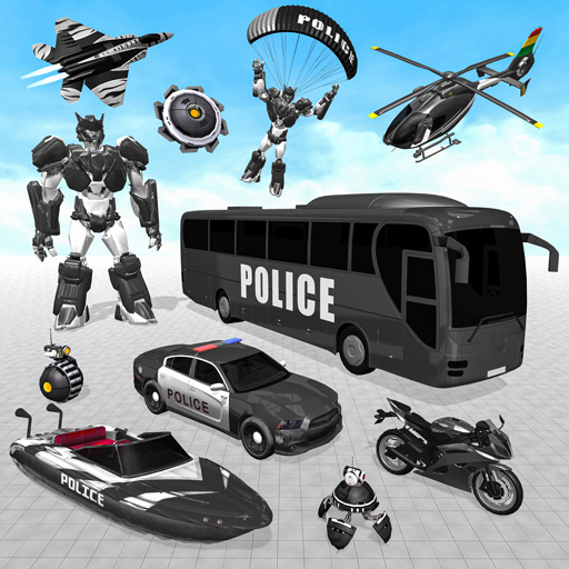 Police Bus Robot Car Games 2.5 screenshots 1