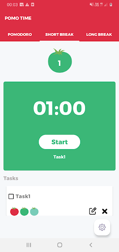 Pomo Time : Pomodoro Screen 3