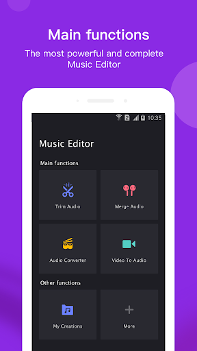 Android application Music Editor screenshort