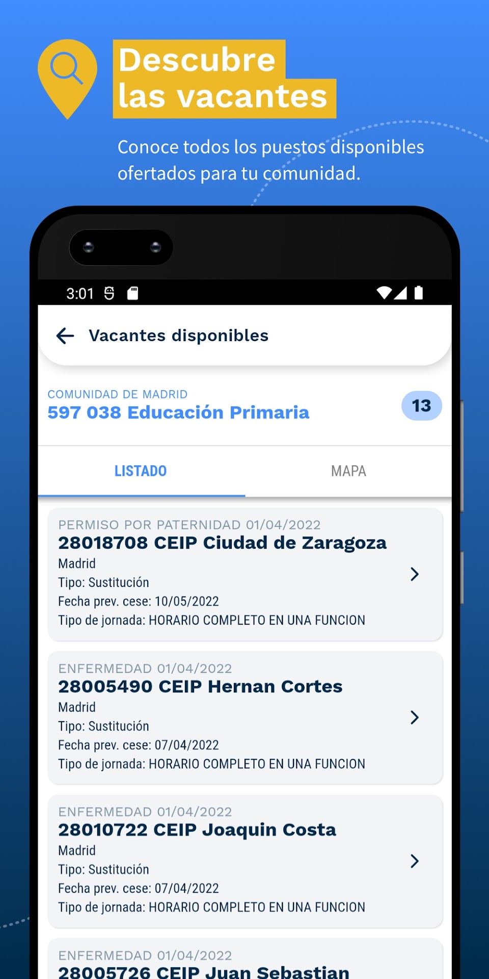 Nómades App: movilidad docente screenshot n.3
