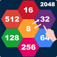 2048 Swap n Merge Hexagons Hexa Merge Puzzle
