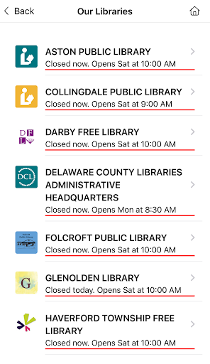 Screenshot of Delaware County Libraries
