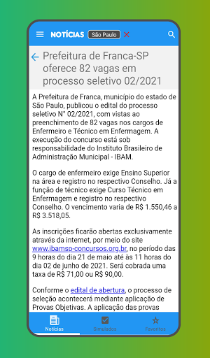 Confira Concursos Screen 2