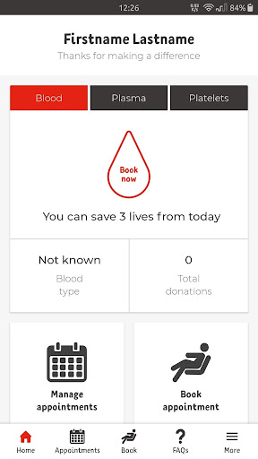 Android application Donate Blood screenshort