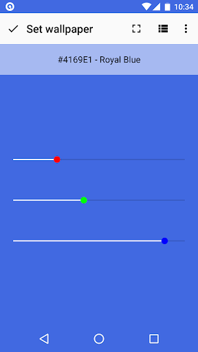 Android application RGB Color Wallpaper screenshort