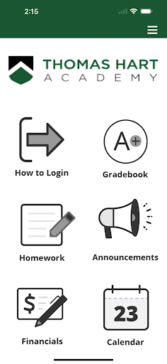Android application Thomas Hart Academy screenshort