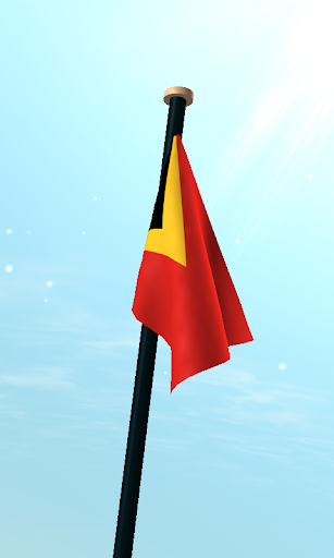 Timor-Leste Flag 3D Wallpaper Screen 3