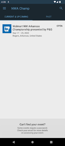 Android application NWAChampionship screenshort