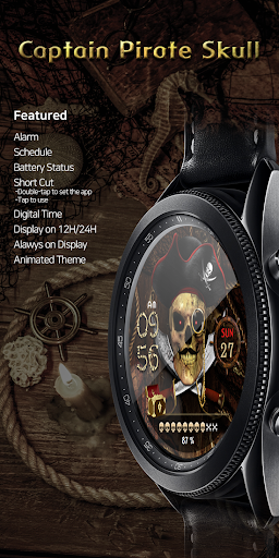 Android application Captain Pirate Skull_Watchface screenshort