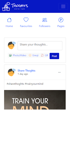 Android application Thoghts screenshort