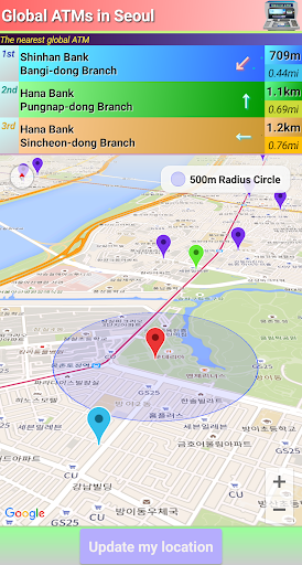 Seoul Global ATM Map Screen 2