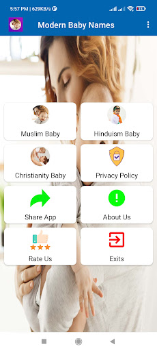 Android application Modern Baby Names with Meaning screenshort