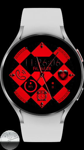Android application Black And Red Watch Face screenshort
