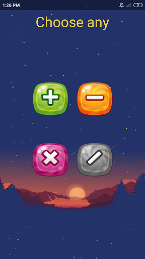 Android application Math Quiz screenshort