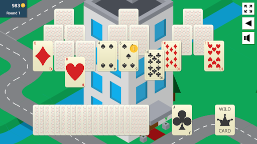Android application Tri Peaks City screenshort