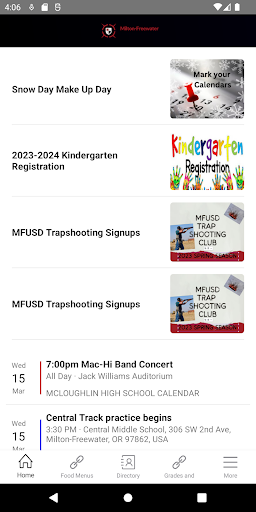 Android application Milton-Freewater Schools screenshort