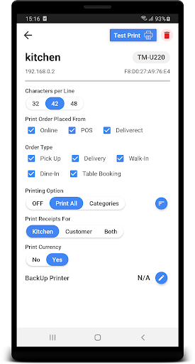 Next Order - Receipt Printer Screen 3